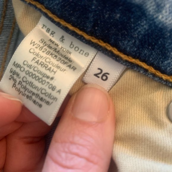 🌺 SOLD rag & bone Nina Highrise Skinny Farrow Button Fly - Picture 9 of 12